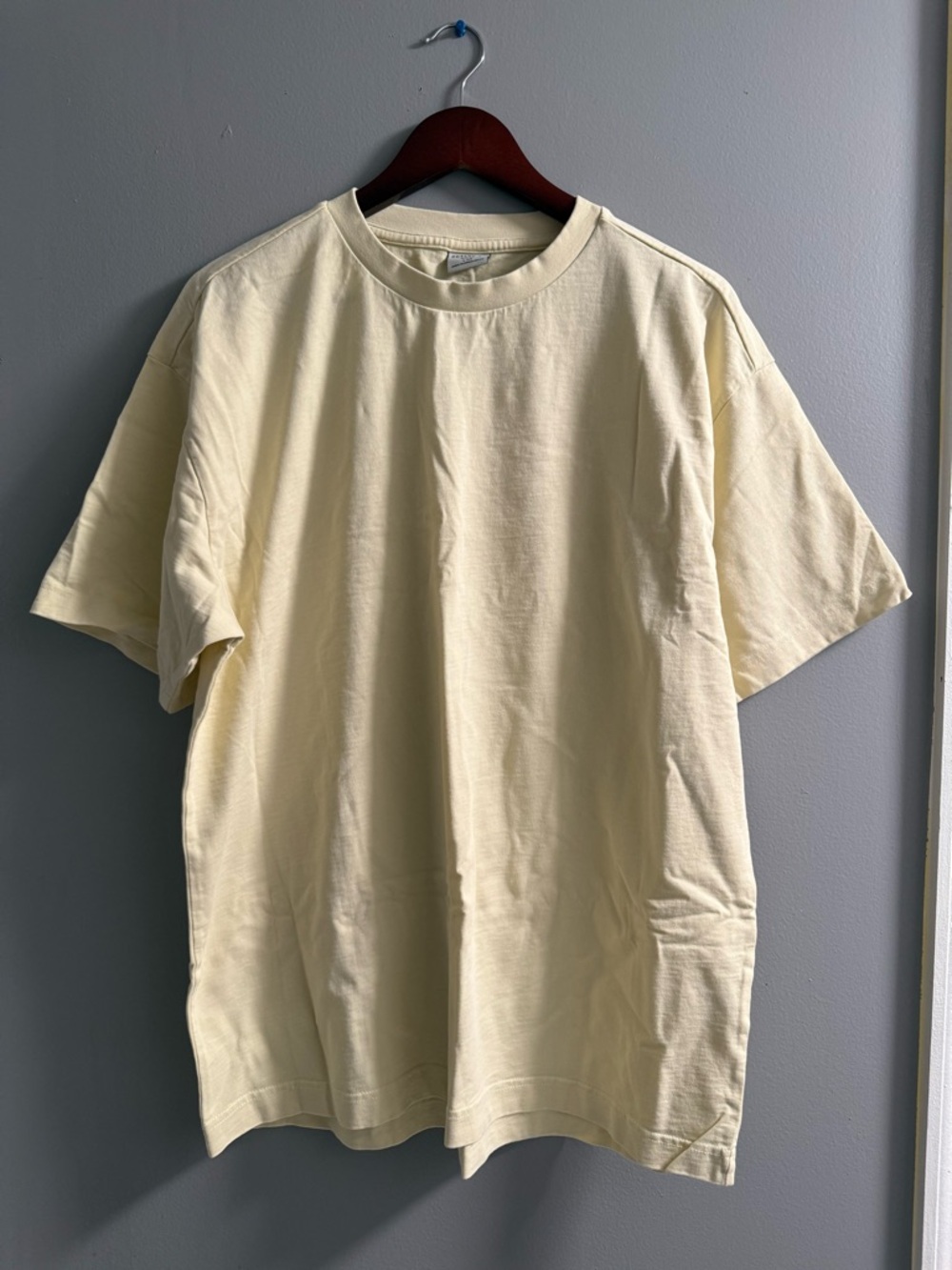 Cotton On Men's Box Fit T-Shirt in Light Yellow